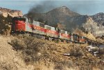Empty coal train rolls west